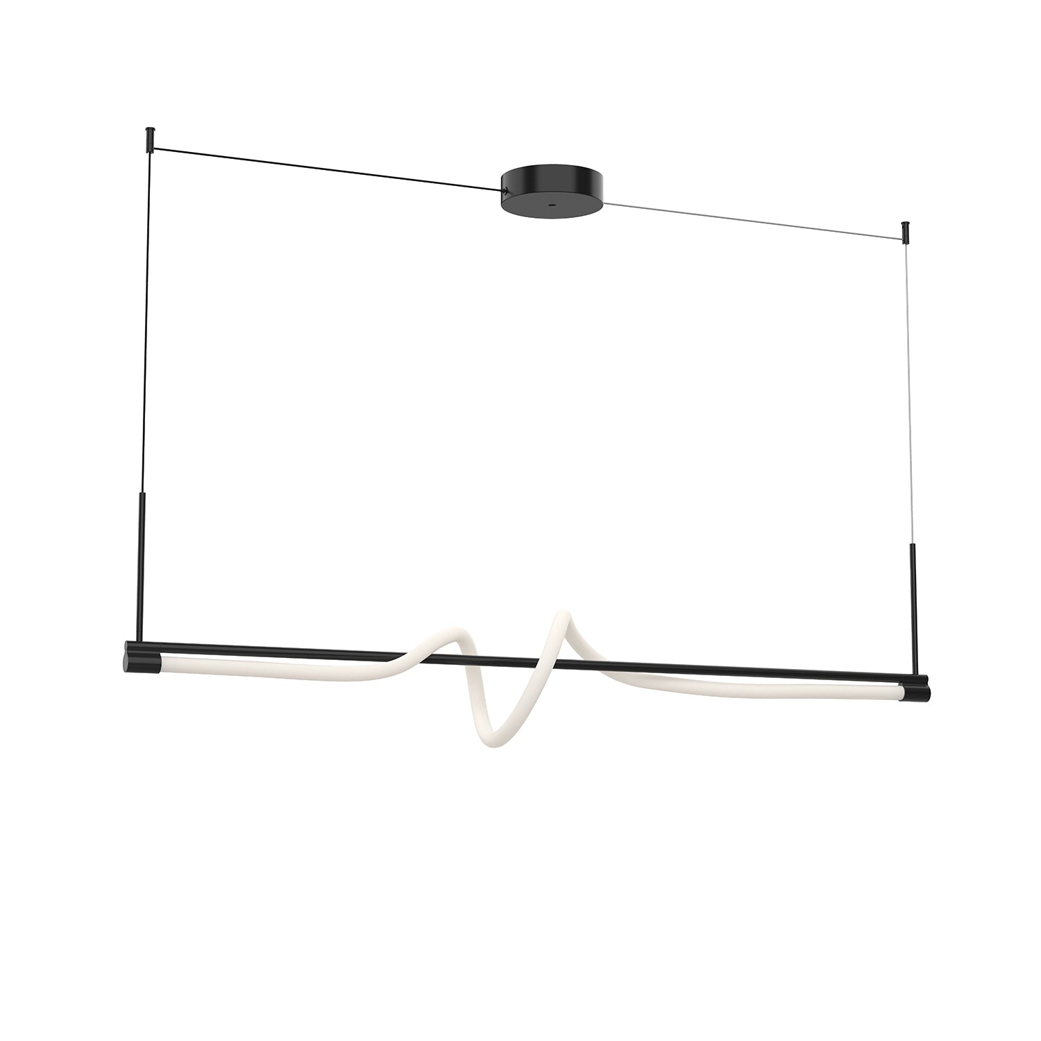 Cursive 54-in Aluminum Linear Pendant