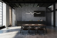 Cursive 54-in Aluminum Linear Pendant