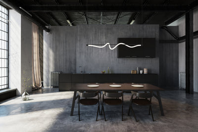 Cursive 54-in Aluminum Linear Pendant