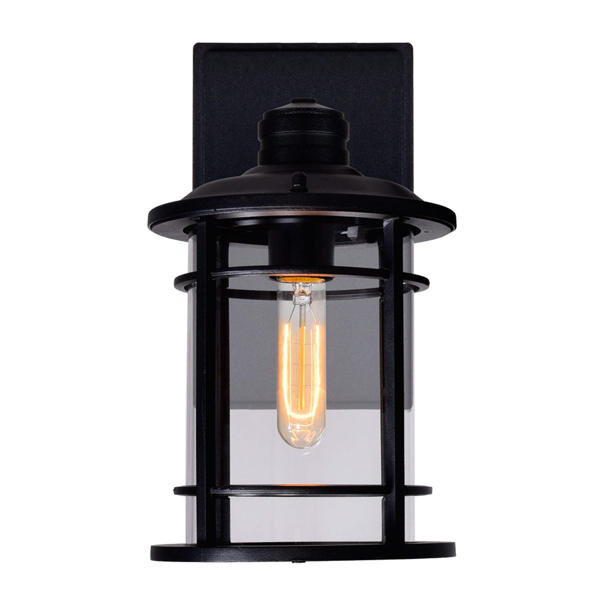 Belmont 1 Light Outdoor Wall Lantern Black Finish
