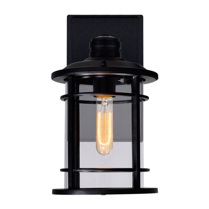 Belmont 1 Light Outdoor Wall Lantern Black Finish