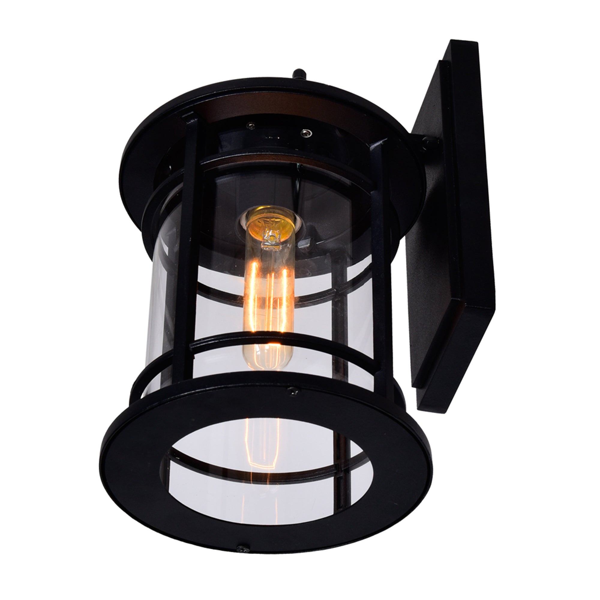 Belmont 1 Light Outdoor Wall Lantern Black Finish