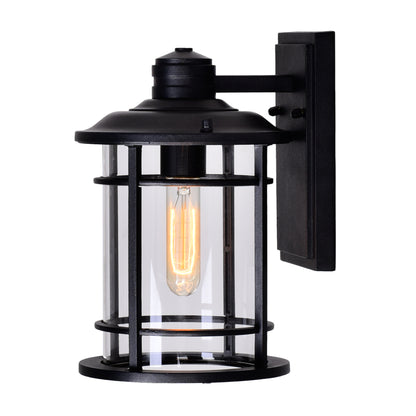 Belmont 1 Light Outdoor Wall Lantern Black Finish