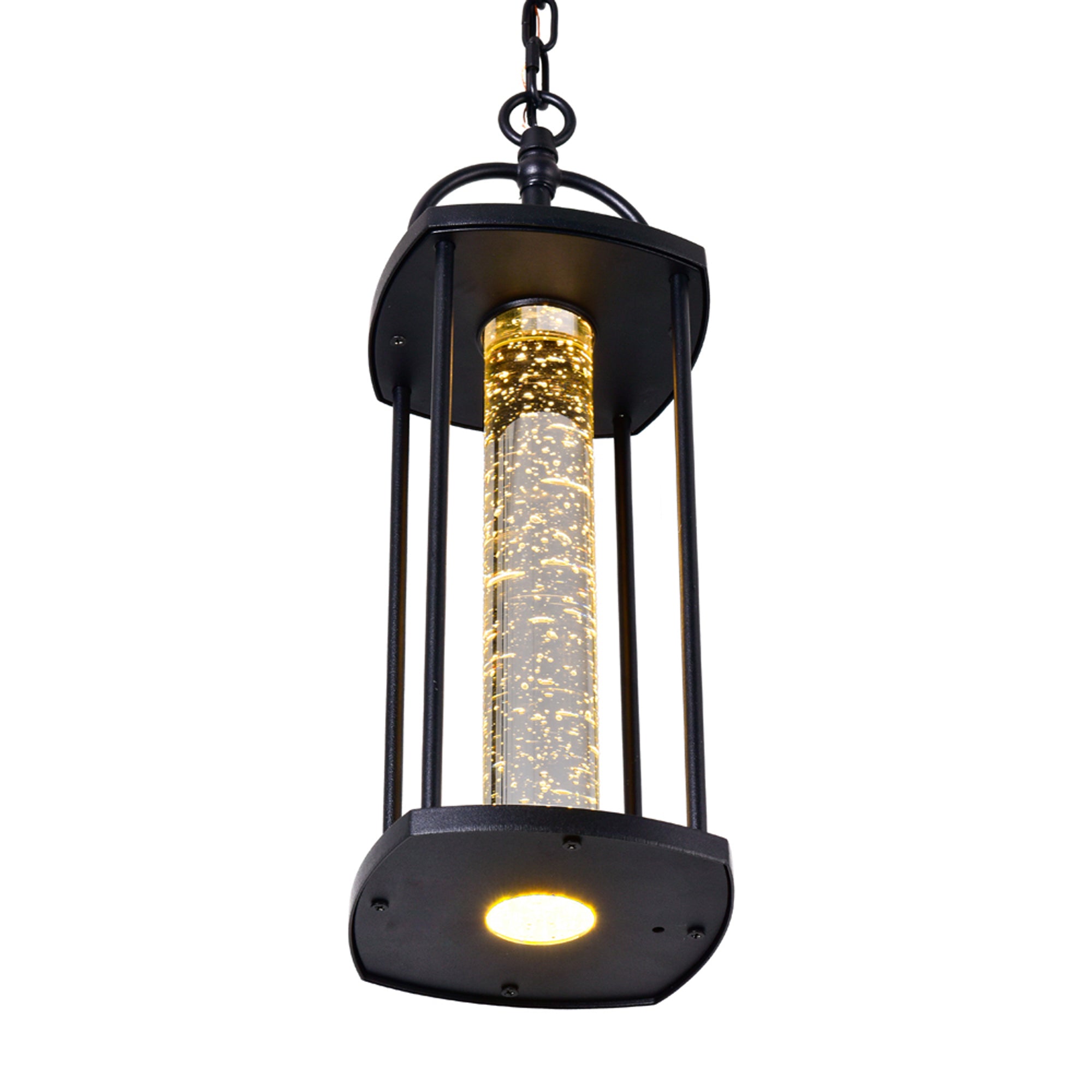 Greenwood 1 Light Black Outdoor Pendant with Integrated LED
