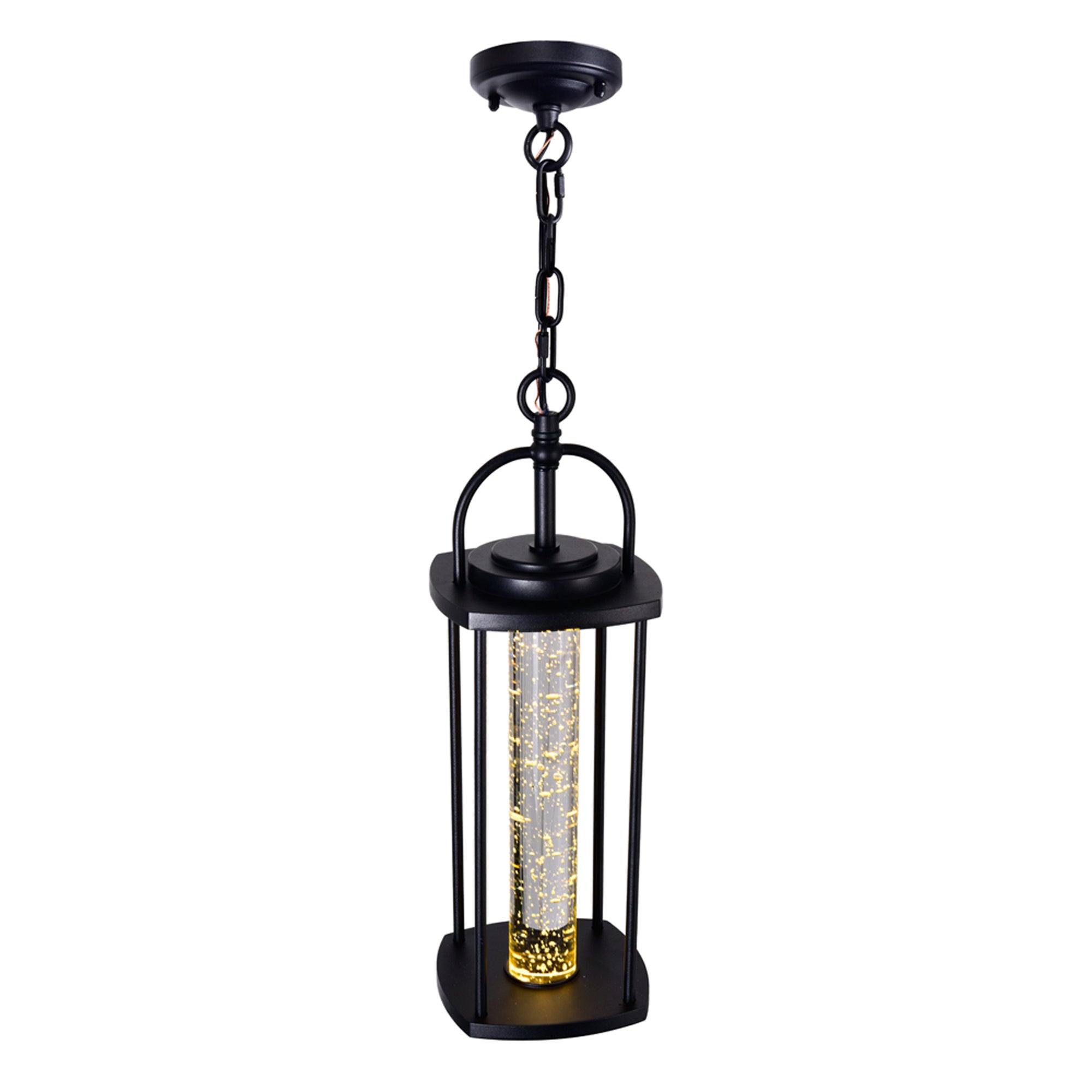Greenwood 1 Light Black Outdoor Pendant with Integrated LED