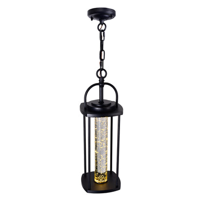 Greenwood 1 Light Black Outdoor Pendant with Integrated LED