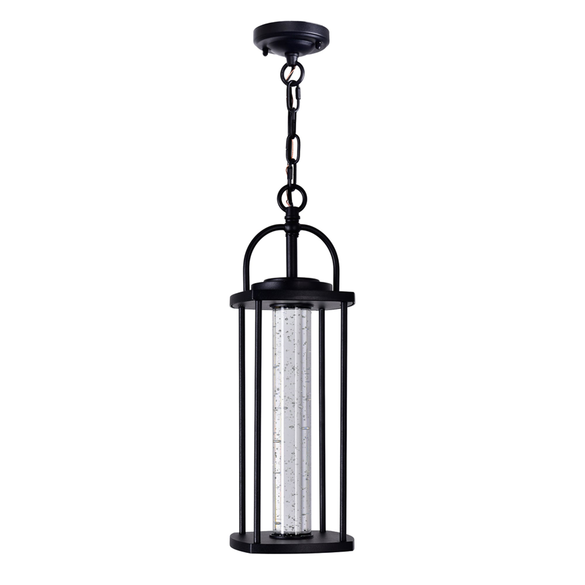 Greenwood 1 Light Black Outdoor Pendant with Integrated LED