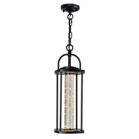 Greenwood 1 Light Black Outdoor Pendant with Integrated LED