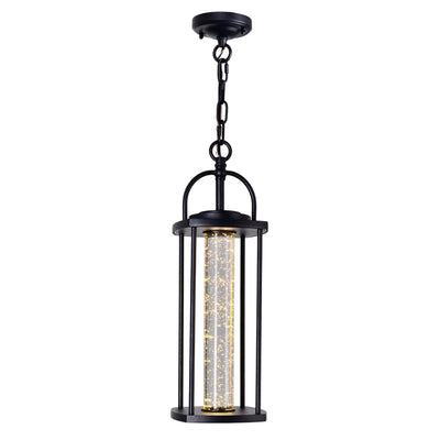 Greenwood 1 Light Black Outdoor Pendant with Integrated LED