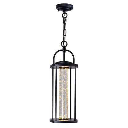 Greenwood 1 Light Black Outdoor Pendant with Integrated LED