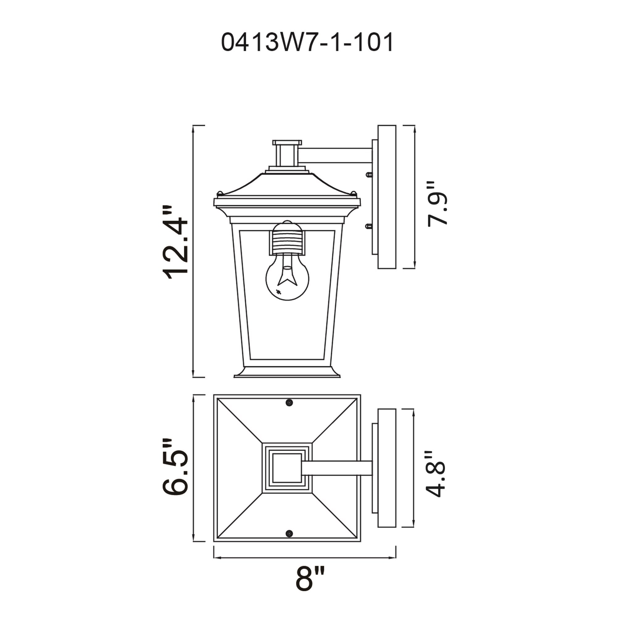 Leawood Outdoor Wall Lights 1 Light Black