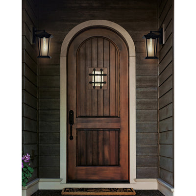 Leawood 1 Light Black Outdoor Wall Lights