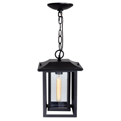 Winfield 1 Light Black Outdoor Pendant Hanging Lantern