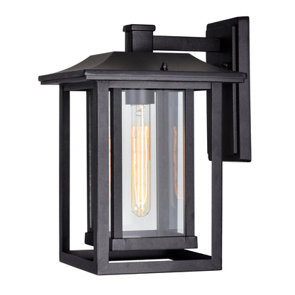 Winfield 1 Light Black Wall Light Outdoor Wall Fixture