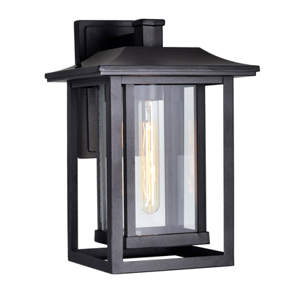 Winfield 1 Light Black Wall Light Outdoor Wall Fixture