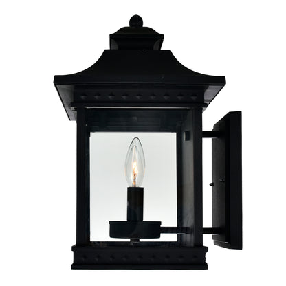 Cleveland 2 Light Black Outdoor Wall Light