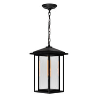 Crawford Outdoor Hanging Lights Black 1 Light