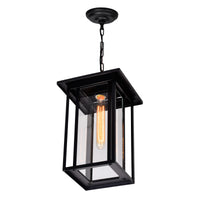 Crawford Outdoor Hanging Lights Black 1 Light
