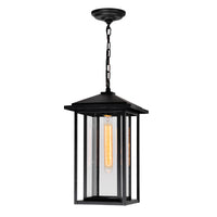 Crawford Outdoor Hanging Lights Black 1 Light