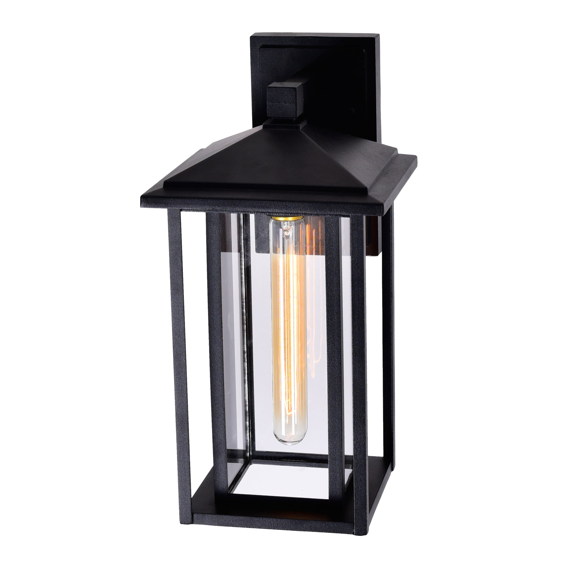 Crawford Outdoor Wall Lights Black 1 Light