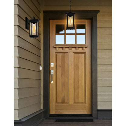 Oakwood 1 Light Outdoor Black Pendant