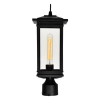Oakwood 1 Light Outdoor Black Lantern Head