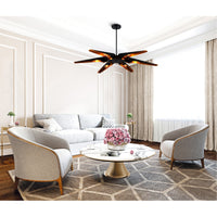 Amar 6 Light Matte Black Chandelier