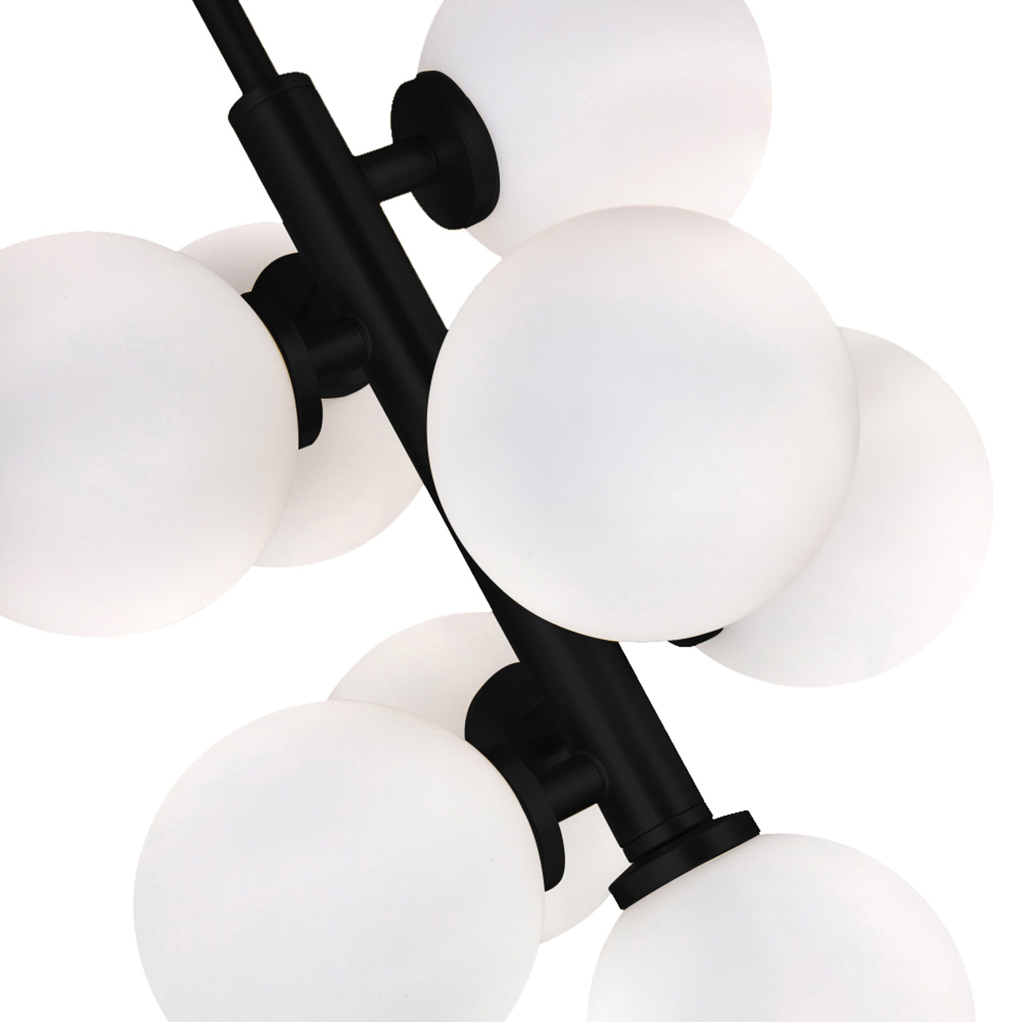 Arya Pendants 8 Lights Black Finish
