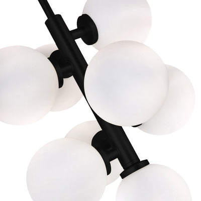 Arya Pendants 8 Lights Black Finish