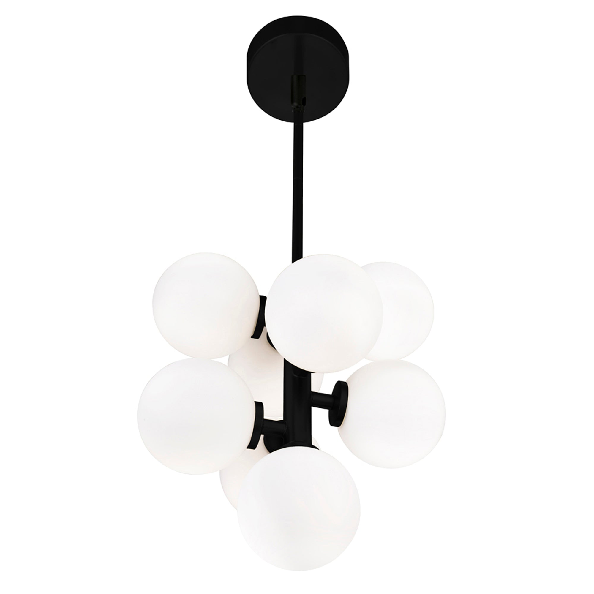 Arya Pendants 8 Lights Black Finish