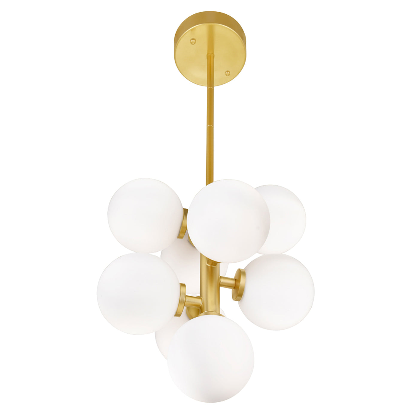 Arya Pendants Satin Gold 8 Lights