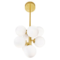 Arya Pendants Satin Gold 8 Lights