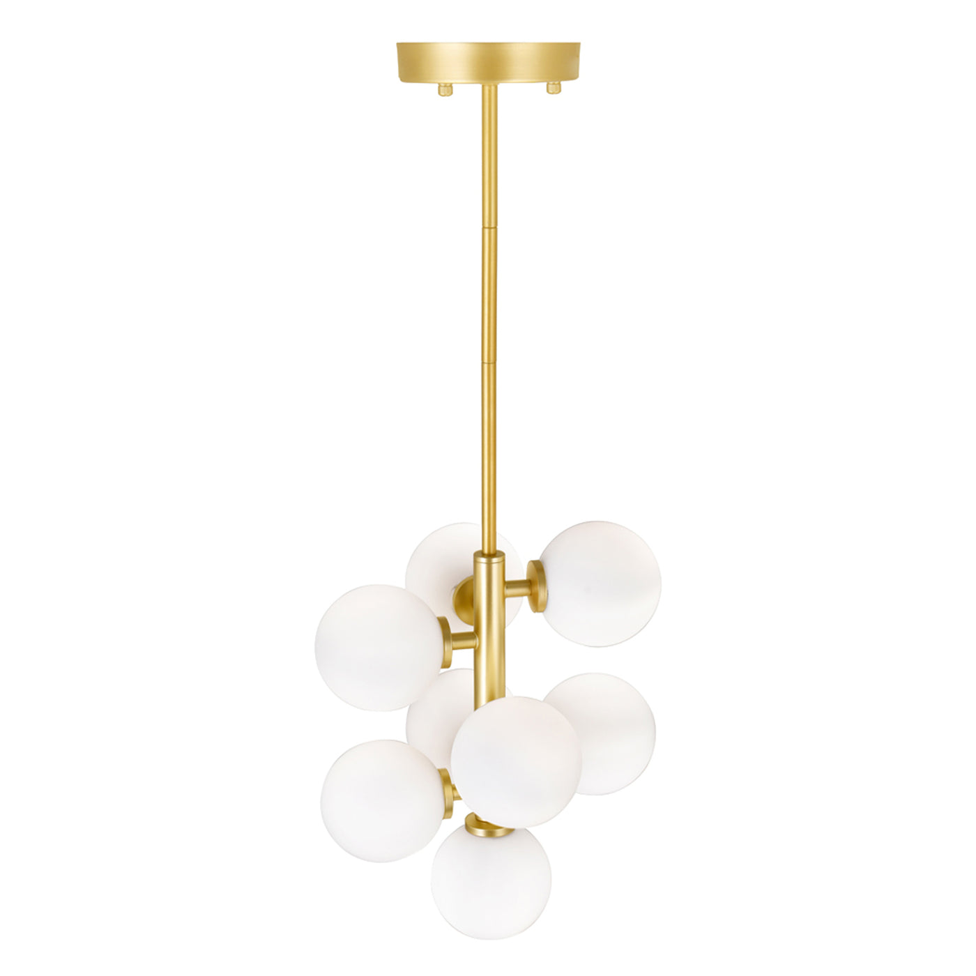 Arya Pendants Satin Gold 8 Lights