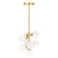 Arya Pendants Satin Gold 8 Lights