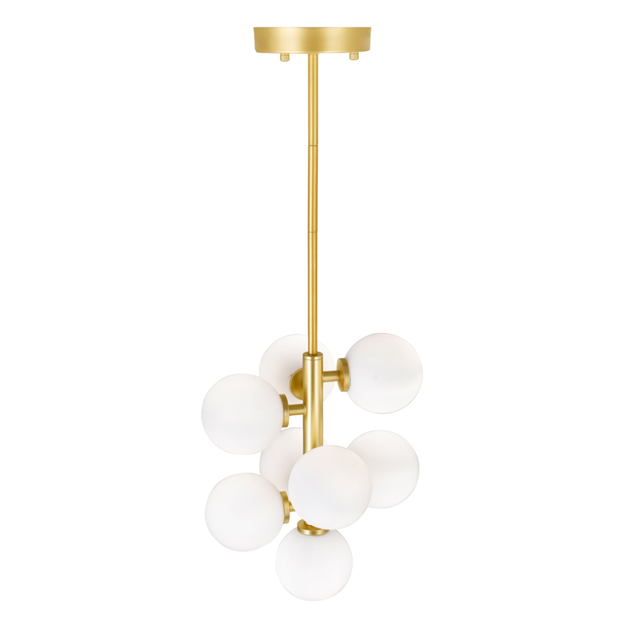 Arya Pendants Satin Gold 8 Lights
