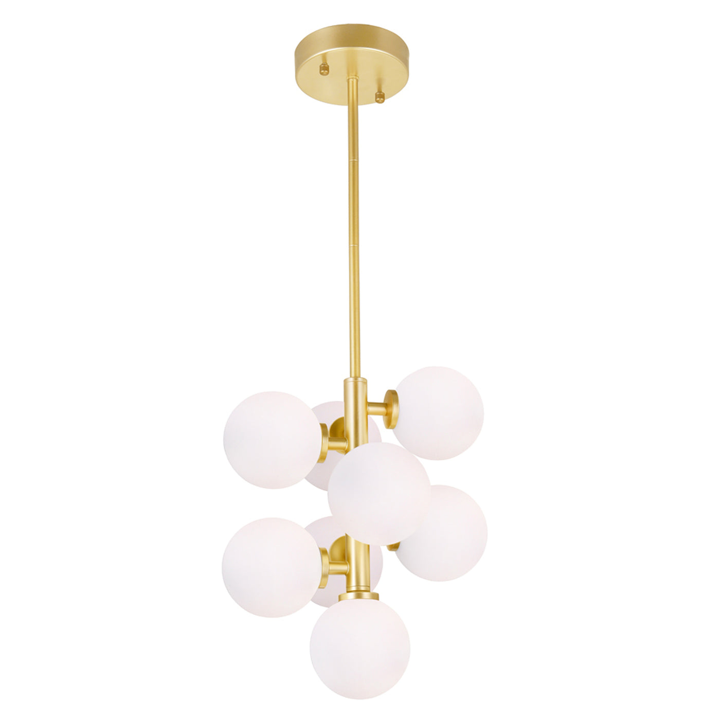 Arya Pendants Satin Gold 8 Lights