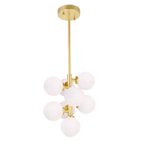 Arya Pendants Satin Gold 8 Lights