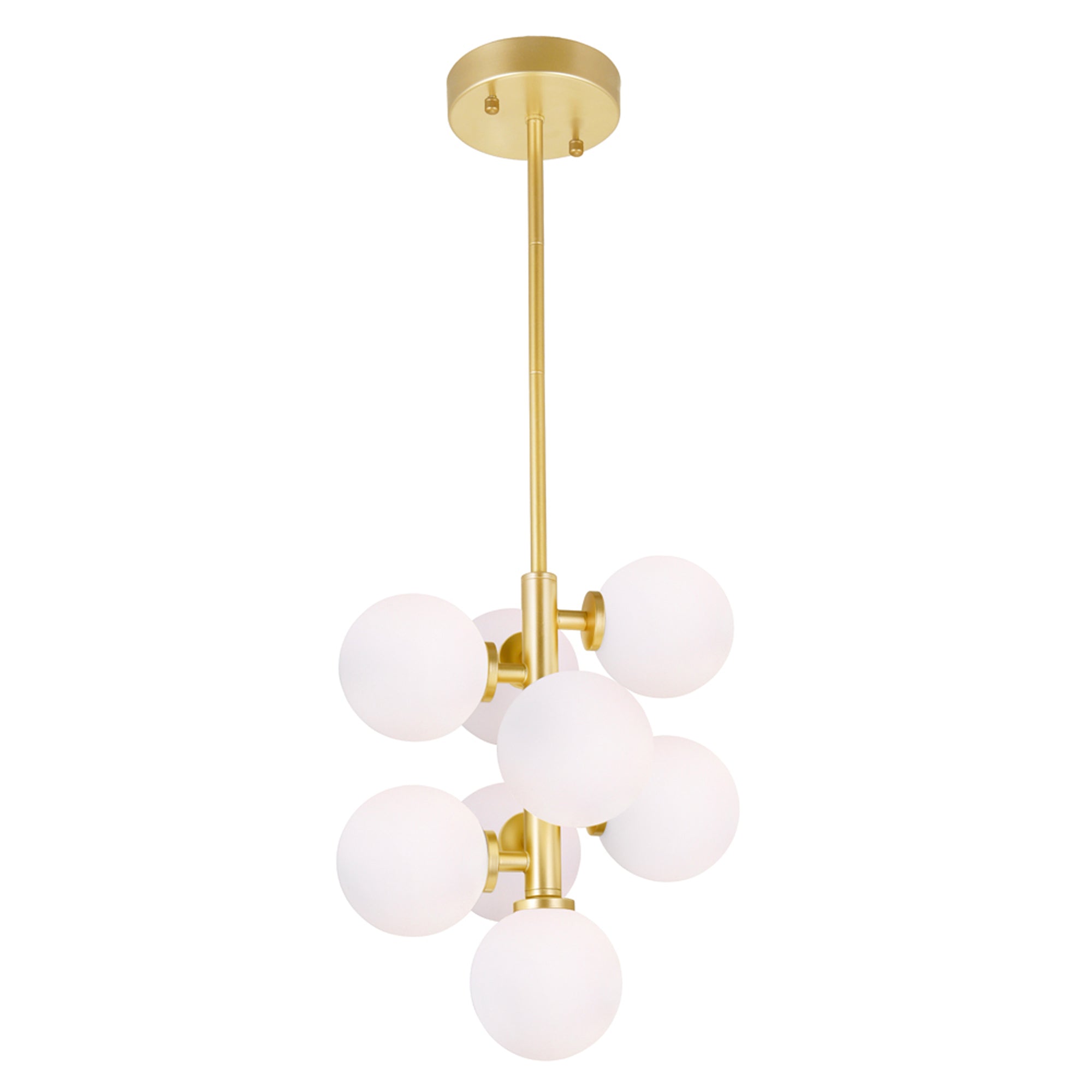 Arya Pendants Satin Gold 8 Lights