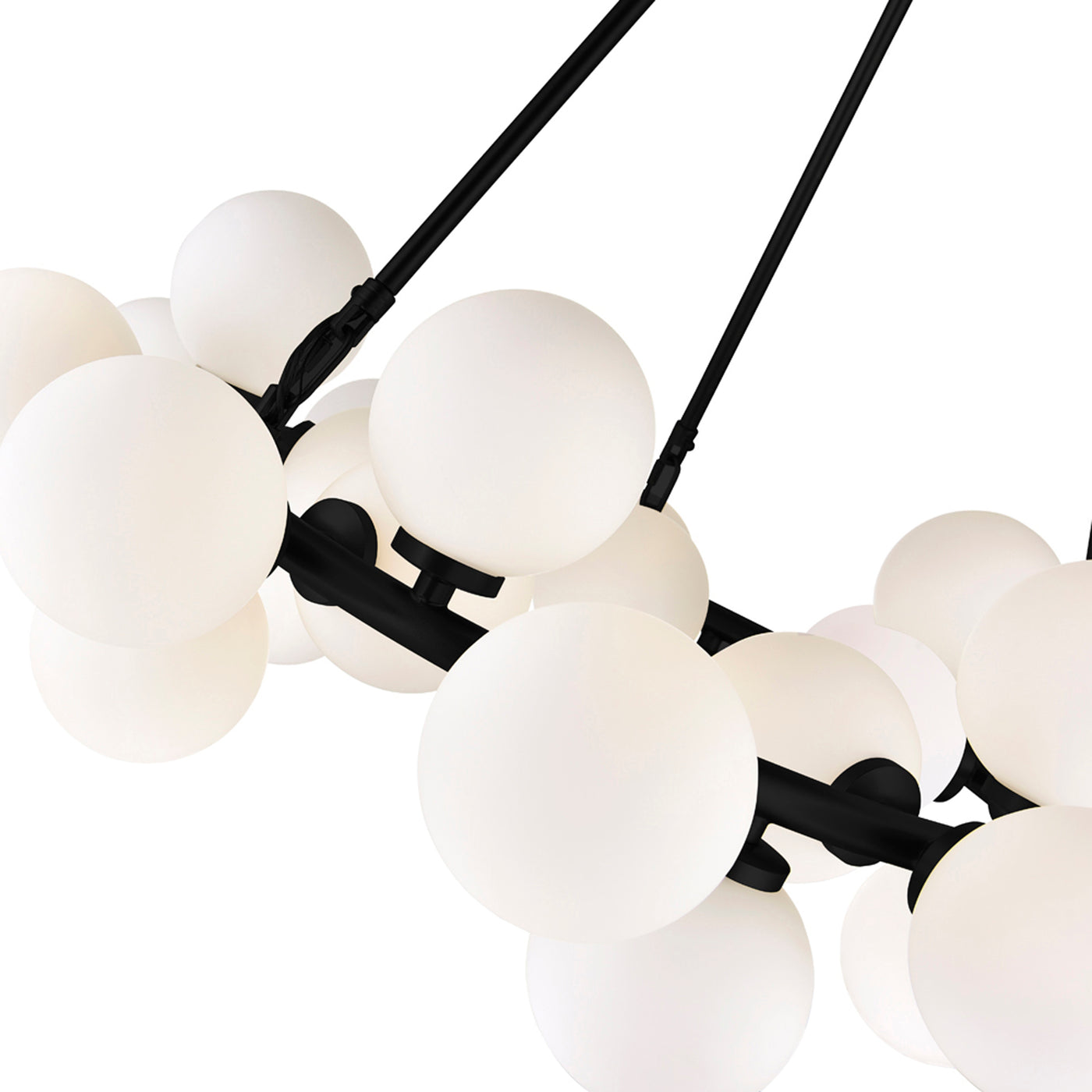 Arya Chandeliers 25 Light Black Finish