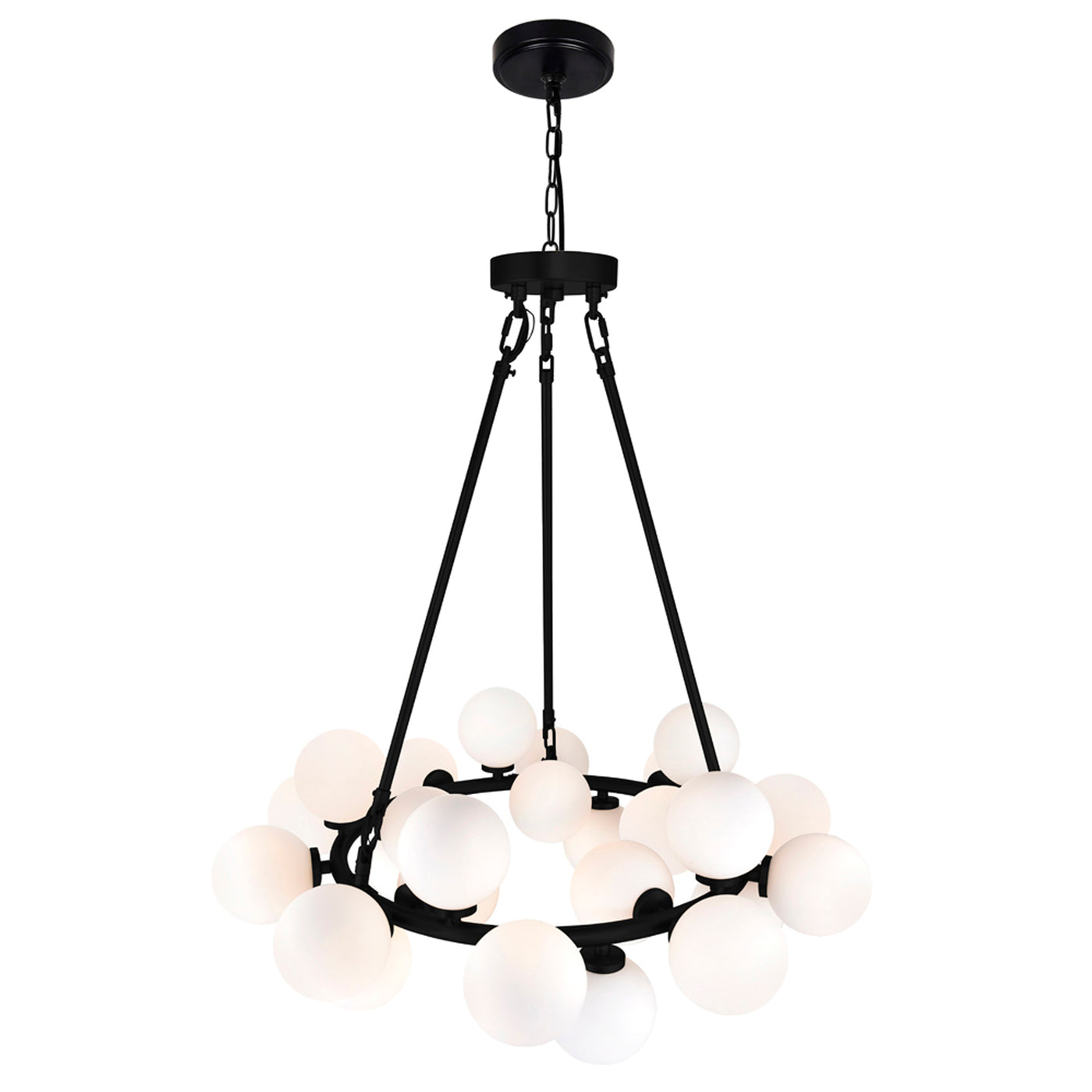 Arya Chandeliers 25 Light Black Finish