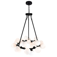 Arya Chandeliers 25 Light Black Finish