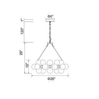 Arya Chandeliers 25 Light Black Finish