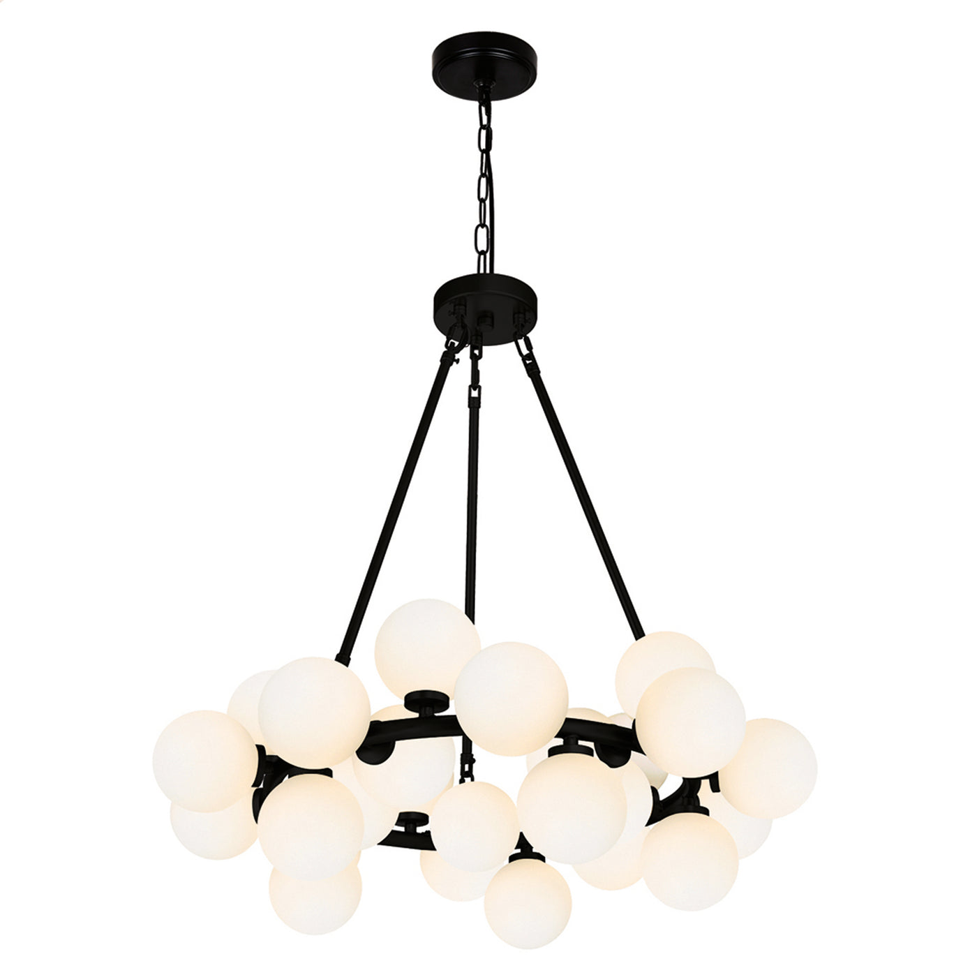 Arya Chandeliers 25 Light Black Finish
