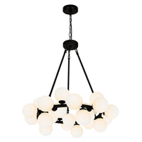 Arya Chandeliers 25 Light Black Finish