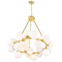 Arya 25 Light Satin Gold Finish Chandelier