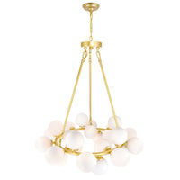 Arya 25 Light Satin Gold Finish Chandelier