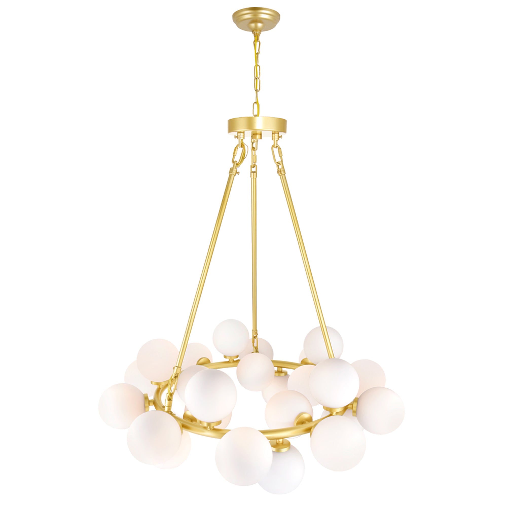 Arya 25 Light Satin Gold Finish Chandelier