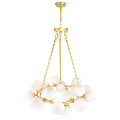 Arya 25 Light Satin Gold Finish Chandelier