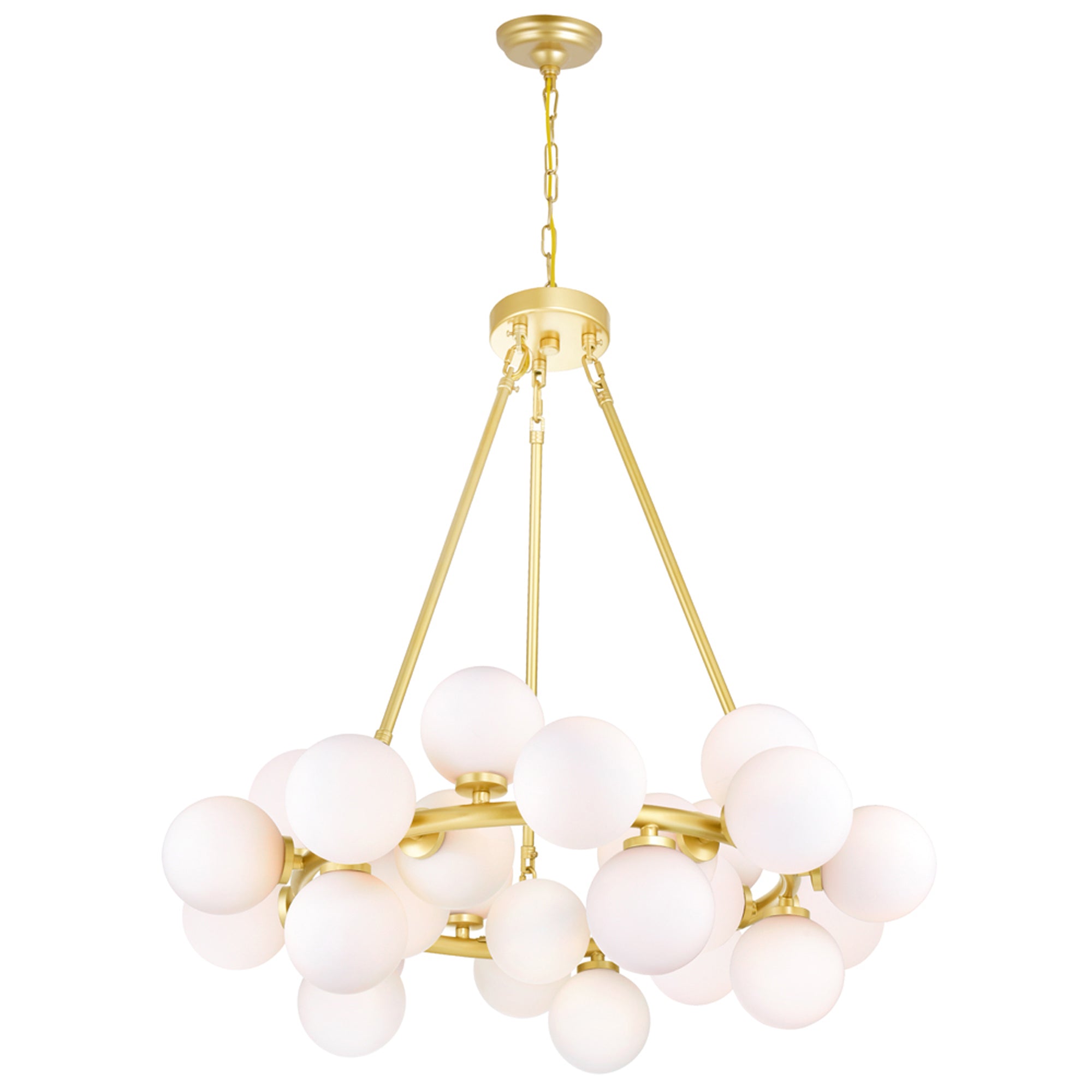 Arya 25 Light Satin Gold Finish Chandelier