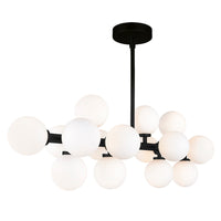 Arya Chandeliers 16 Light Black Finish